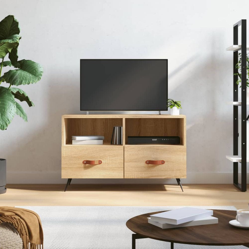 Vidaxl TV skrinka dub sonoma 80x36x50 cm spracované drevo